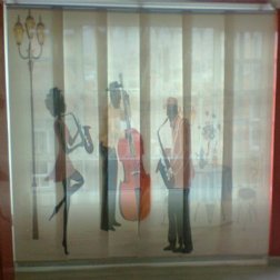 Cortina de panel japons en screen con estampado