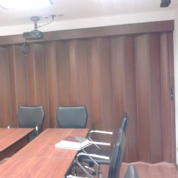 Puerta plegable PVC lisa en madera