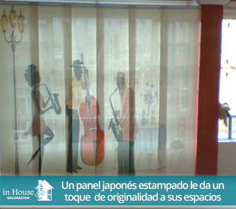 Persianas de panel japons sintticas estampadas para las ventanas de su habitacin