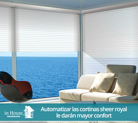 Cortinas sheer royal en sala de estar